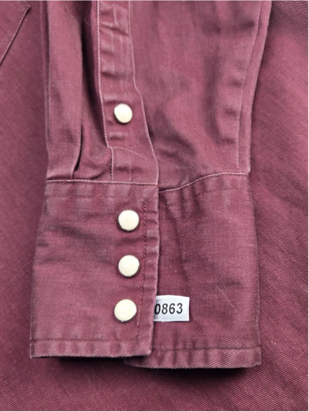 Wrangler Western Shirt Mens XL Burgundy Pearl Snap Long Sleeve Cowboy Rodeo #863